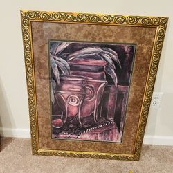 Wall Art-Framed Painting Set Of Two, Planters Paintings Set.  Wall Decorative Paintings - 33” Tall And 27” Wide