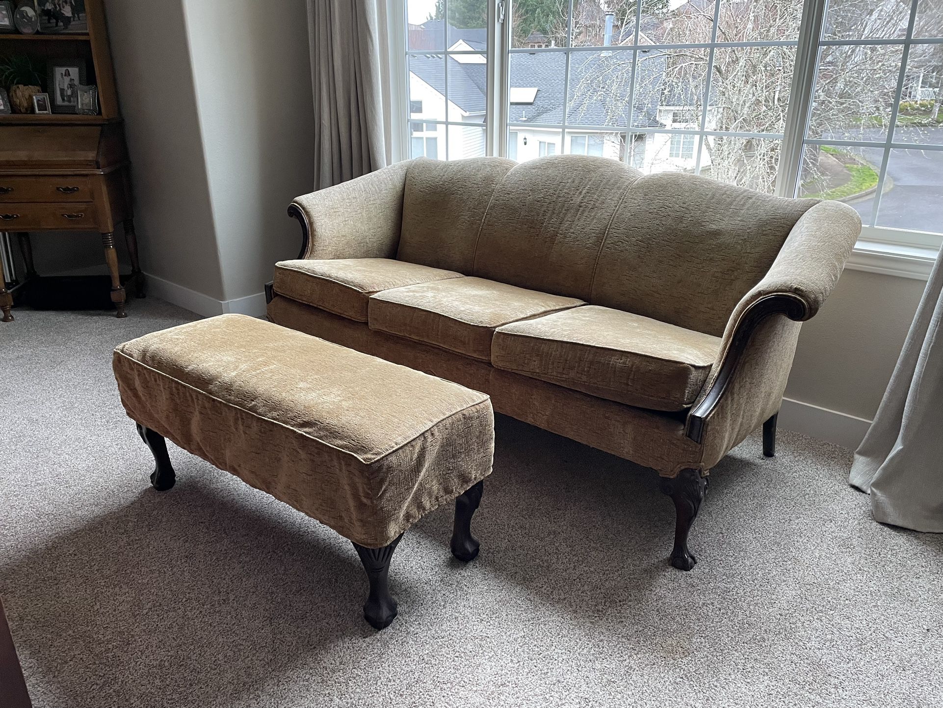Couch And Ottoman  Vintage 