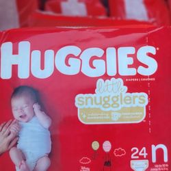 HUGGIES DIAPERS SIZE NEW BORN  $5.00 EACH BAG 