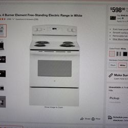 ⚡ For Sale: Brand New GE Electric Range – White ⚡