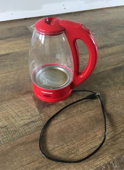 Glass faberware kettle