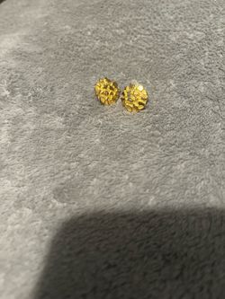 Nugget earrings  14k