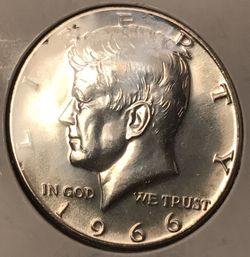 1966 Kennedy Half MS65 SMS Silver dollar