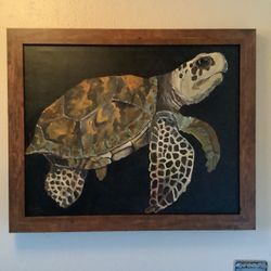 Amazing Sea Turtle Original Painting 