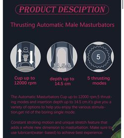 Sohimi Hands Free 5 Thrusting Modes Male Masturbator ELIZA 2 for Sale in  San Antonio, TX - OfferUp