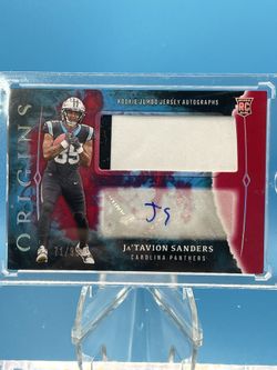 Ja'Tavion Sanders 2024 Panini Origins - Rookie Jumbo Jersey Autographs #RJA-JSA