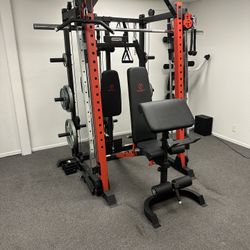 MARCY SMITH MACHINE 4033🏋️OLYMPIC WEIGHT SET 