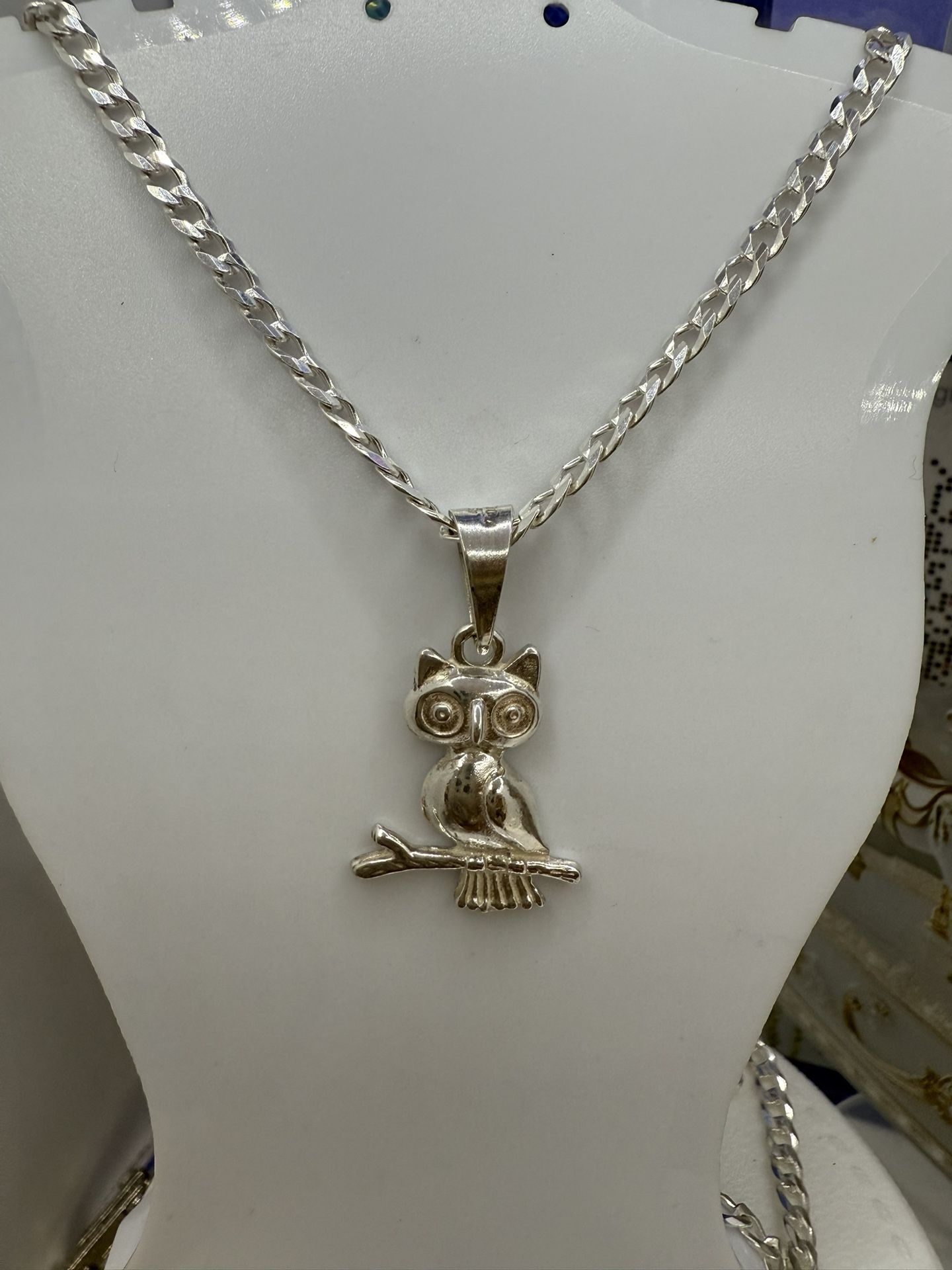 925 Sterling Silver 20” Chain and Pendant High Quality Cadena Con Dije Plata 20” Pulgadas