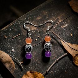 Swirl Halloween Earrings