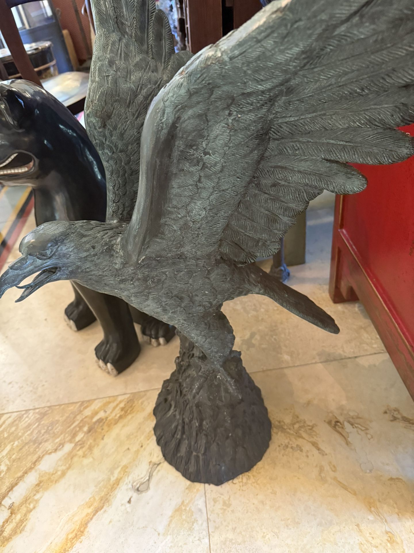 Vintage Bronze Eagle Statue