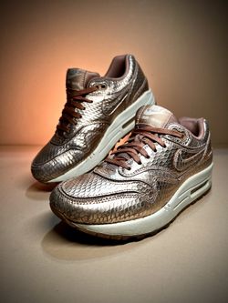 Nike Air Max 1 Bronze Snake Pink 644398-900 Wmns Size 5 Rare Grail Comfort