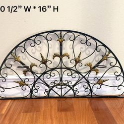 Tuscan Wrought Iron 3-Candle Wall Decor – Large Statement Piece