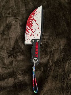 Chucky Knife-Shaped Zip Pouch Wristlet