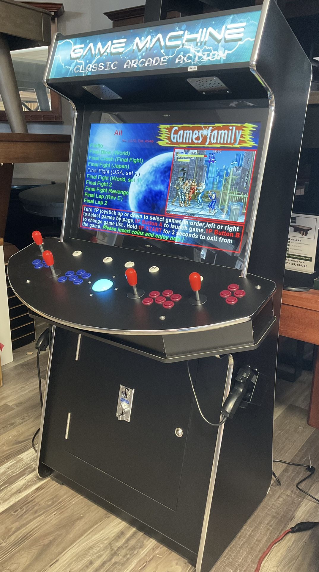 4 Player Arcade Cabinet With Light Guns