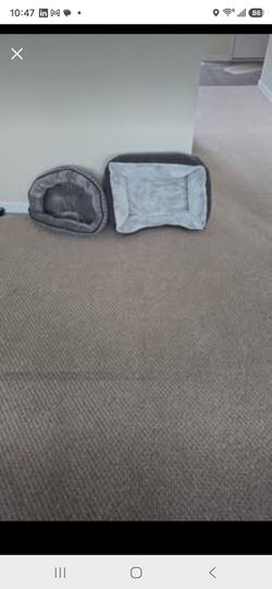 Two Gray Pet Beds
