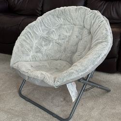 Two Plush Foldable Chairs. Excellent Condition Barely Used. Clean. No Damage.