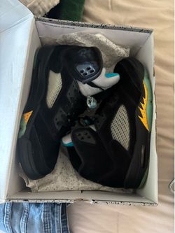 Jordan 5 aqua w og box size 10