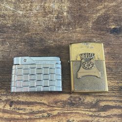 Brass Zippo And Bentley Lighter 