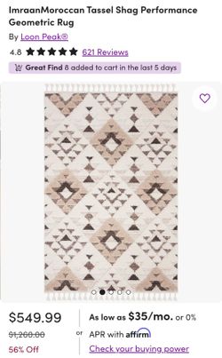 Moroccan Tassel Shag Geometric Rug 10' x 14'