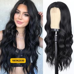 WERD 26” Black Wavy Curly Synthetic Wig #18E962030