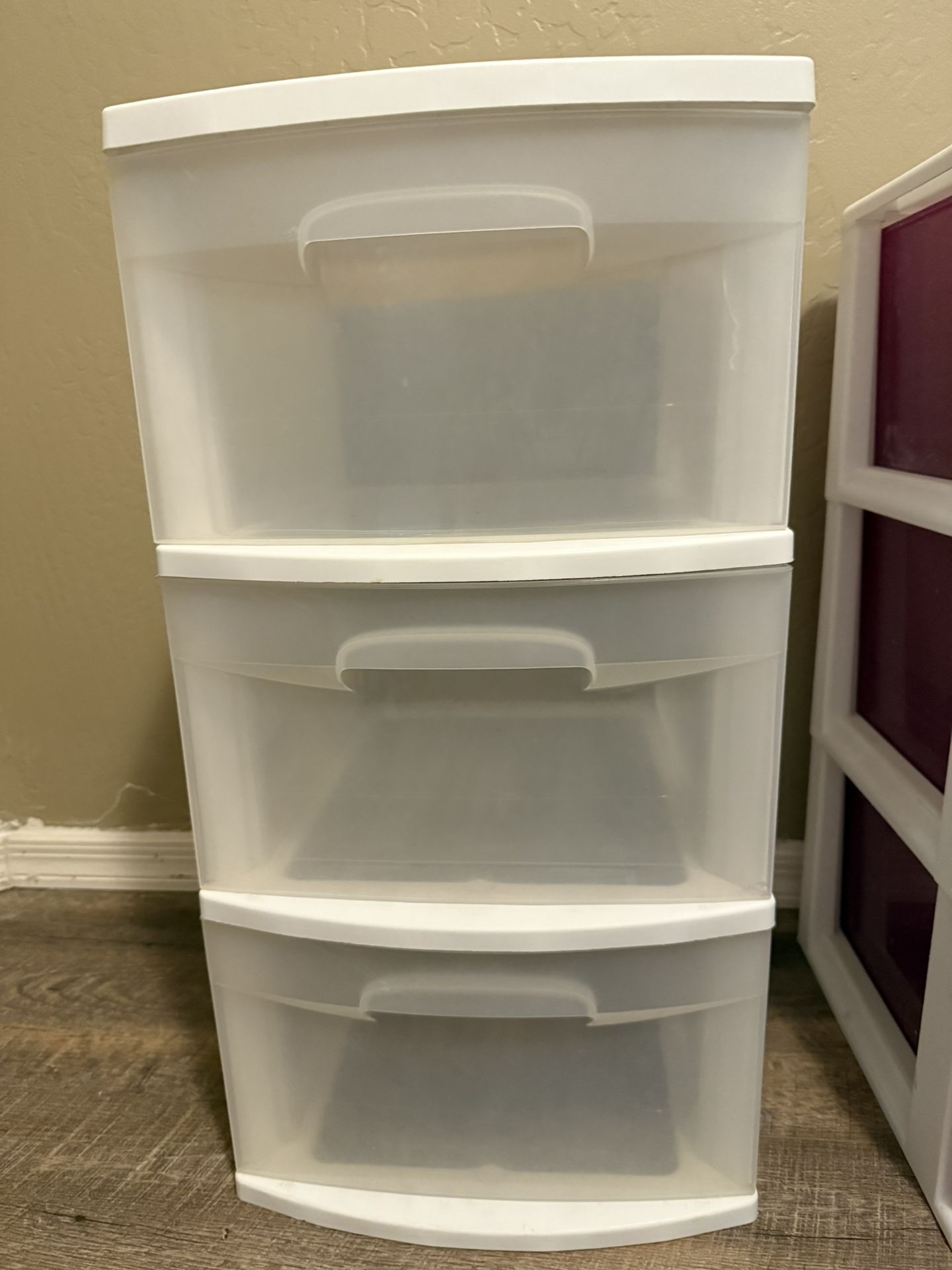 Plastic 3 Drawer Storage 