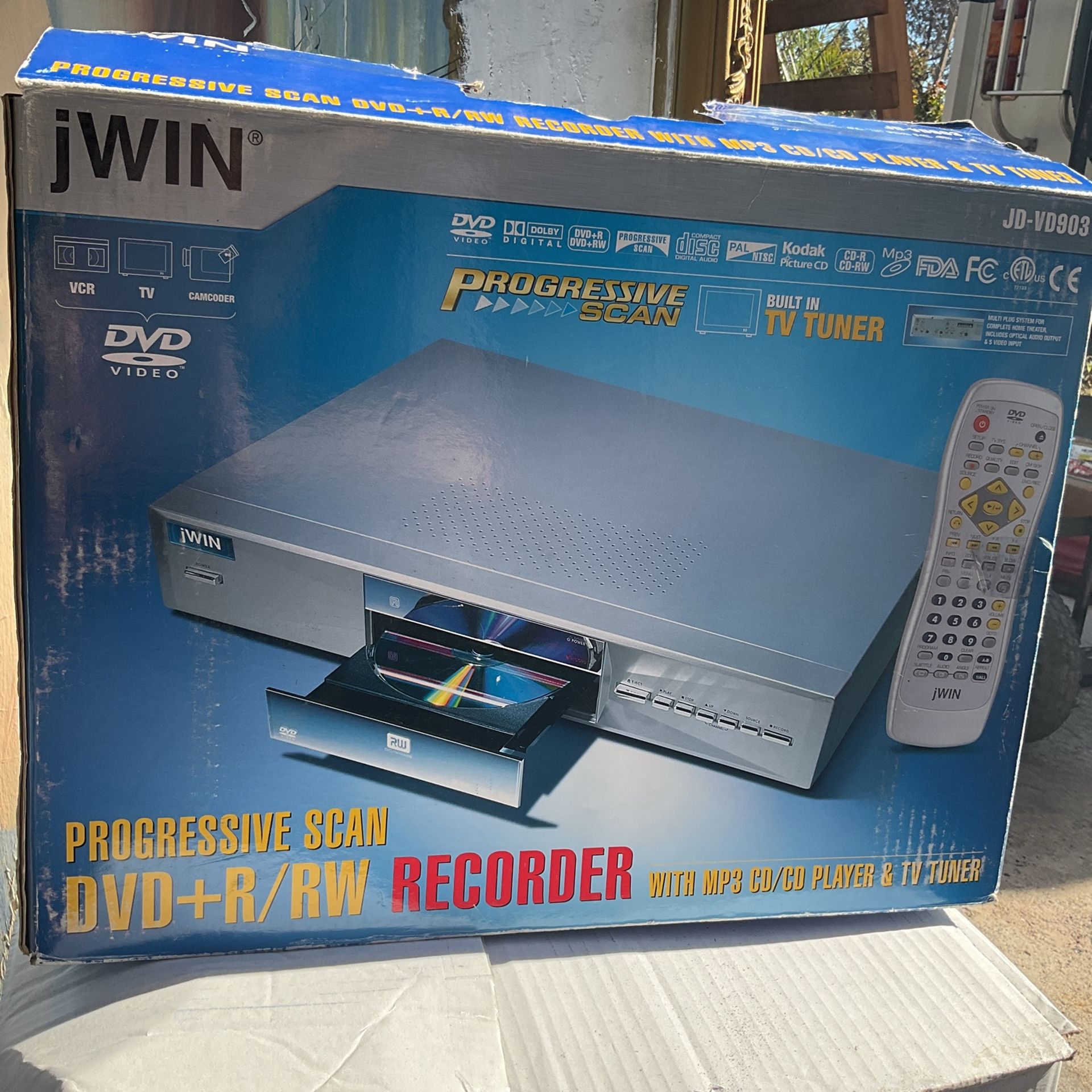 JWINProgressive Scan DVD+R/RW RECORDER with MP3 CD player +aTv Tuner