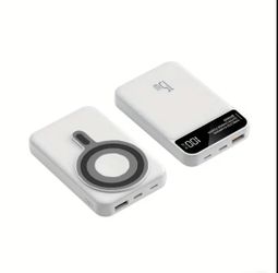 10000mah Magnetic Power Bank Fast Charge Watch Phone White New