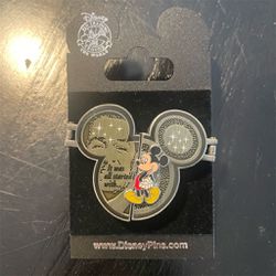 Disney Pin Hinged Walt Disney & Mickey Mouse "It All Started With A Mouse”