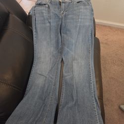 Ladies Wide Leg Jeans Size 16