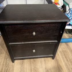 Wood Two Draw File Cabinet 