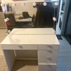 White Make Up Vanity