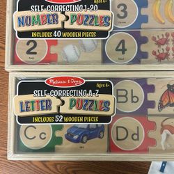 New Puzzles Melissa And Doug Number Puzzles And Letter Puzzles
