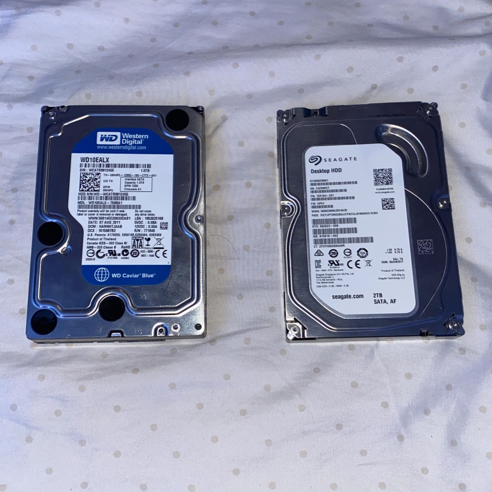 2 Hard Drives For Sale 