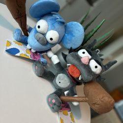The Simpsons Rare Itchy And Scratchy Official Plushy 