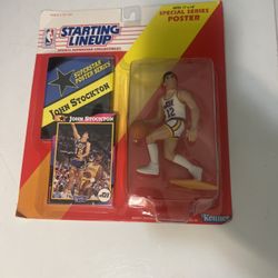 John Stockton SLU Collector Figure Plus Poster And Card