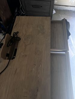 Bedroom table w/ charging outlet
