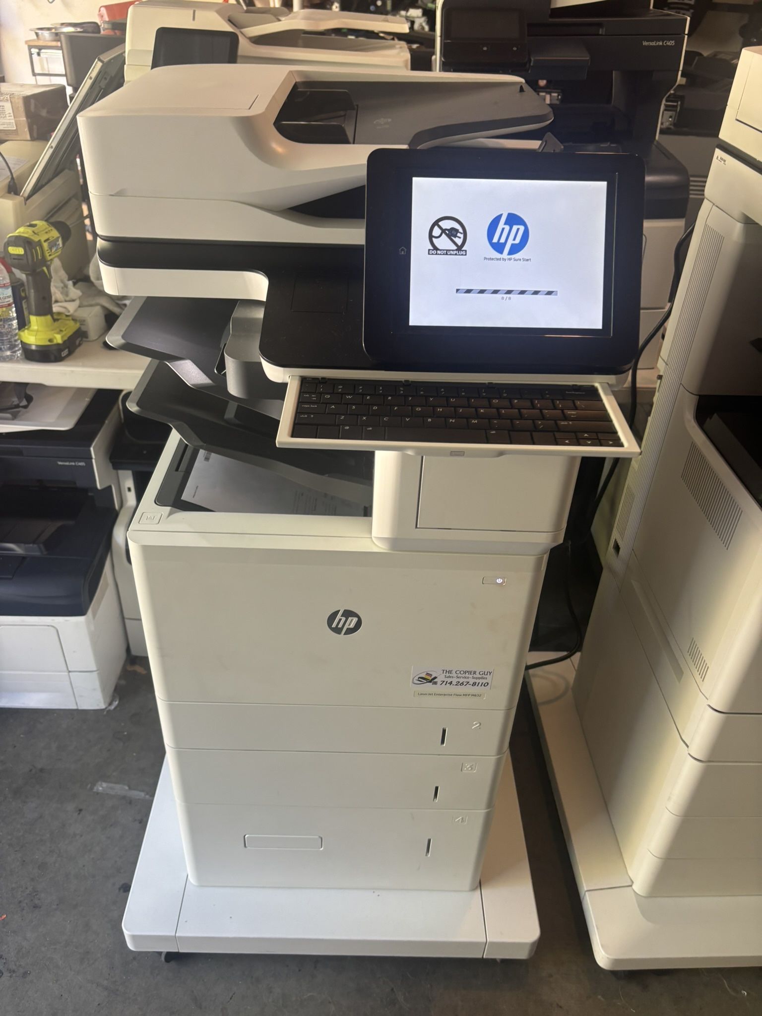 Hp Laser jet Flow M632 Copier/printer/scan/finisher And Stapler