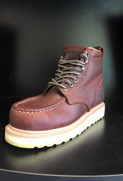 White diamond square work boot