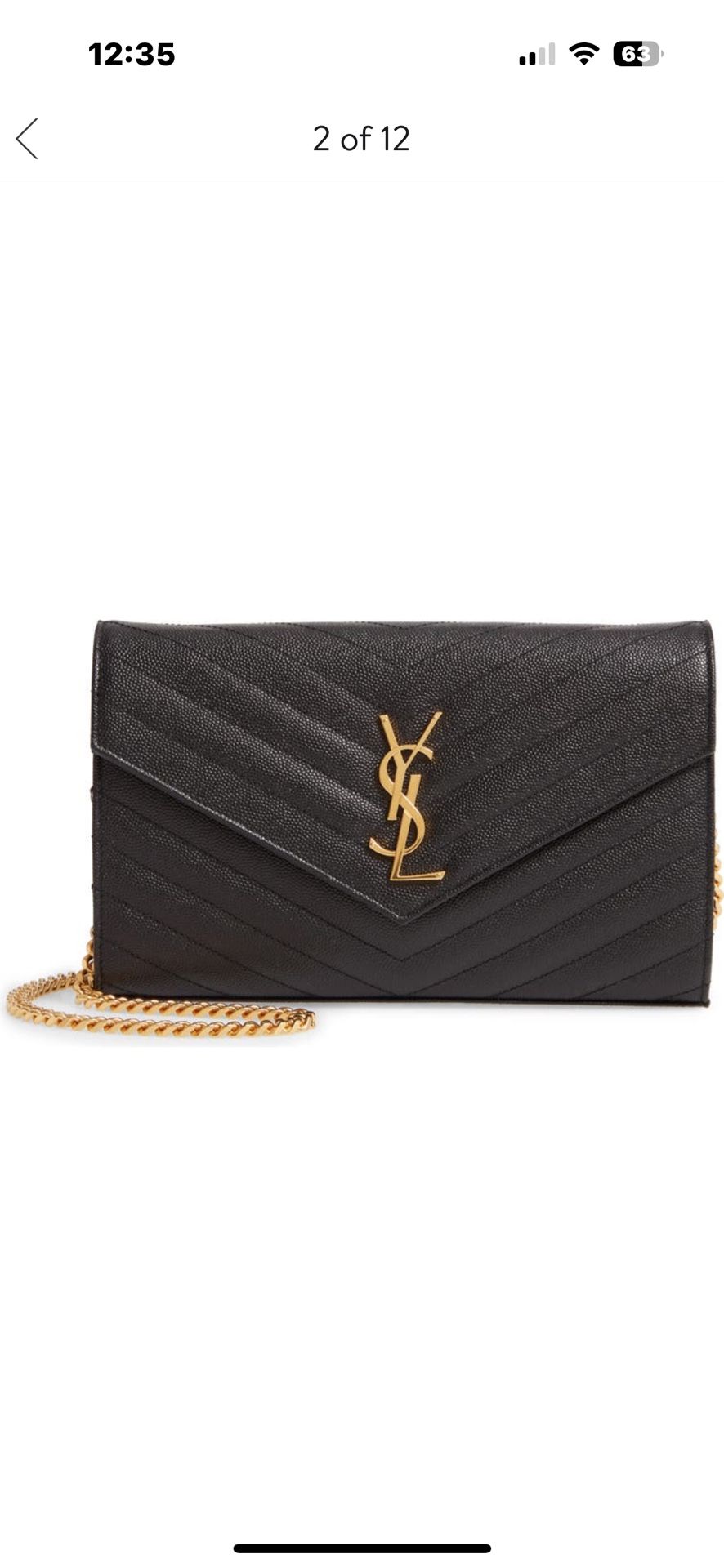 brand new YSL wallet with chain