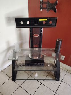 3-Tier Glass and Metal TV Stand