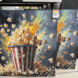 Popcorn Battery Operated Artwork