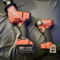 Milwaukee Hackzall And Impact With 1 Battery 