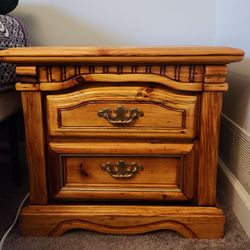 Antique Solid Pinewood Night Stand