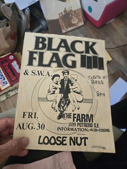 Black flag punk flyer