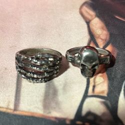 Skull Rings size 10 Gunmetal