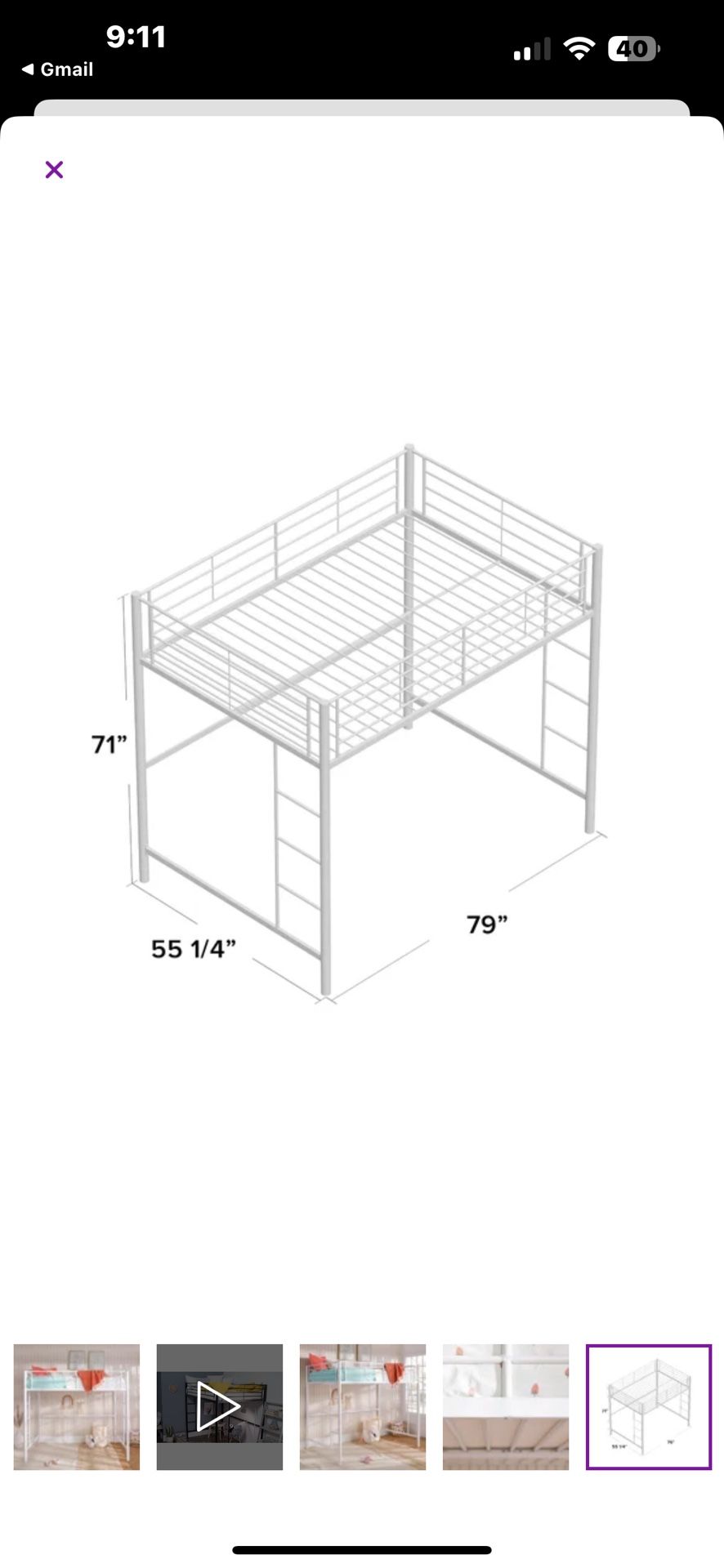 Loft Bed for Full Size Mattress