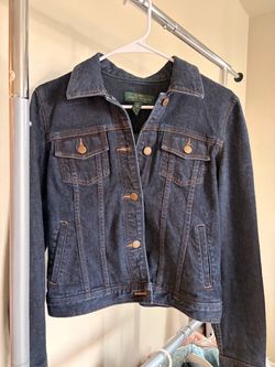 Women’s denim jacket, dark wash, size XS