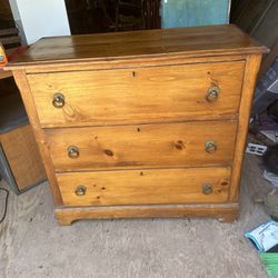 a cottage pine chest.  its 32 inches tall 35 inches wide and 16 inches deep
