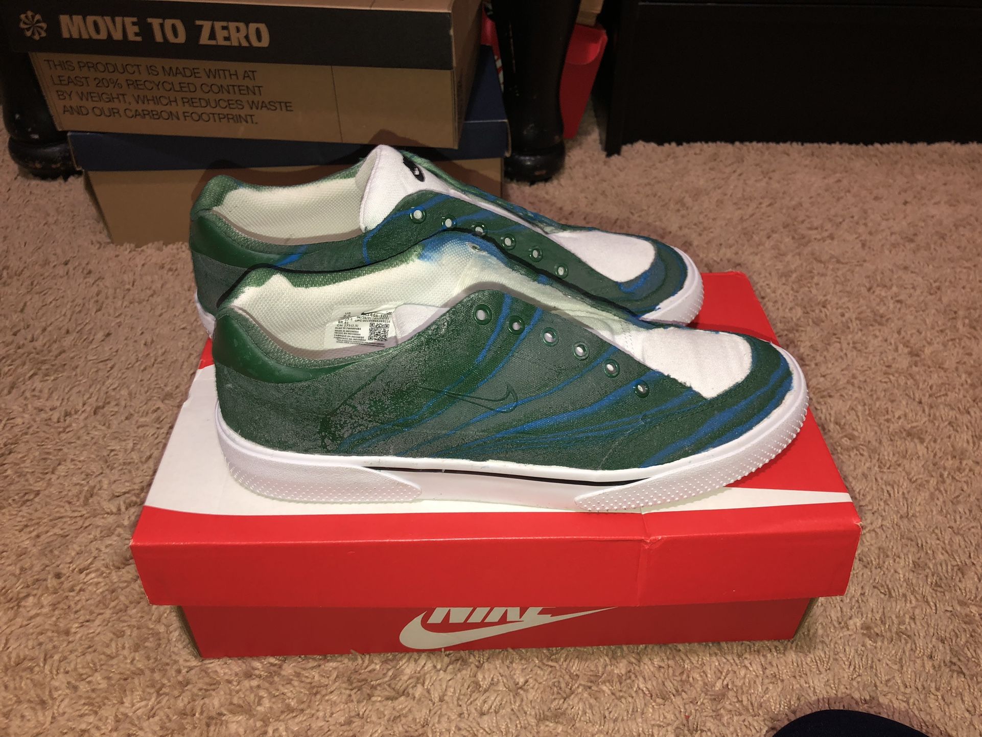 Nike Shoes Green Mix Blue 