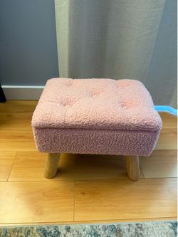 Pink storage ottoman